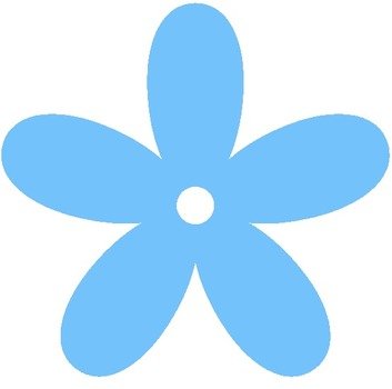 Blue Flower Clip Art N86