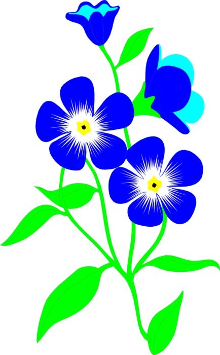İllustration of blue Flowers