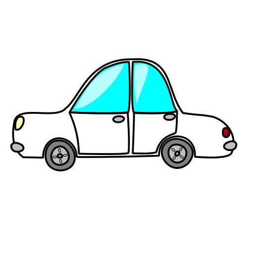 White Cartoon Car Clip Art