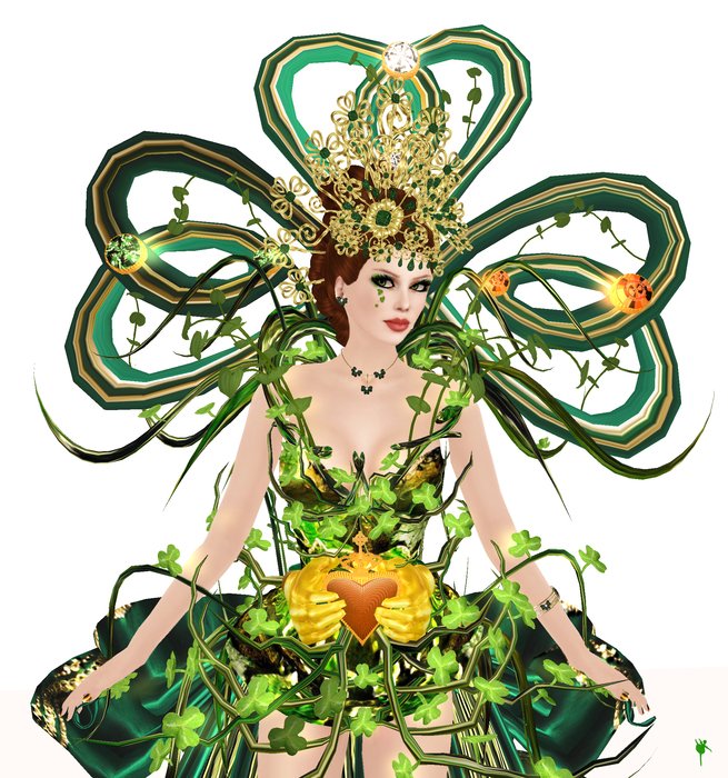 picture of a fairy in green clothes