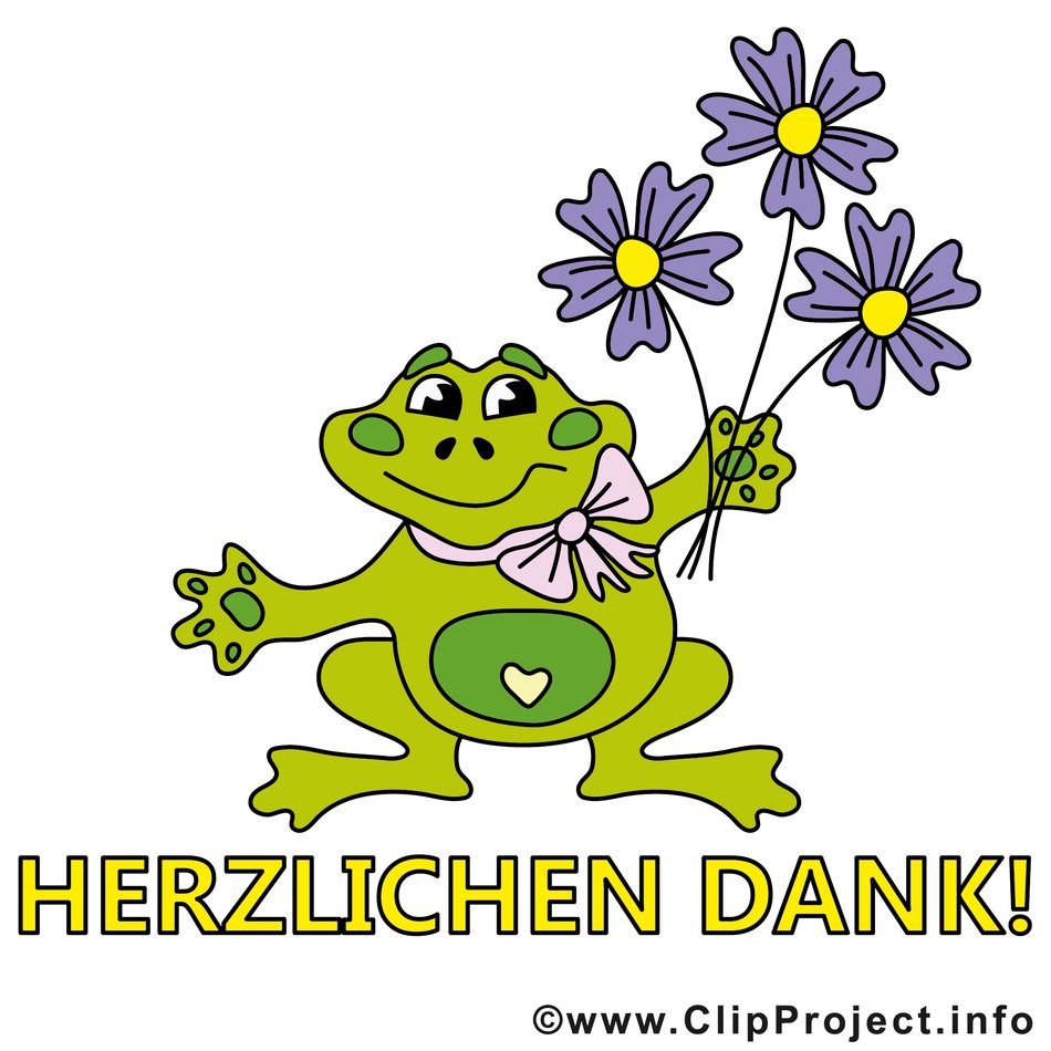 Bildtitel Danke Karte Frosch Clipart
