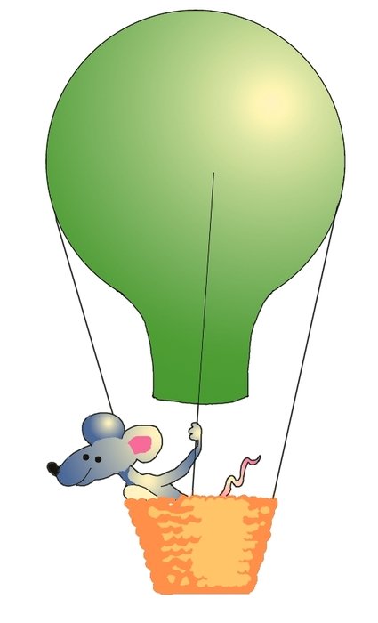 green balloon with animal inside
