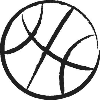 Basketball Outline Clip Art N6
