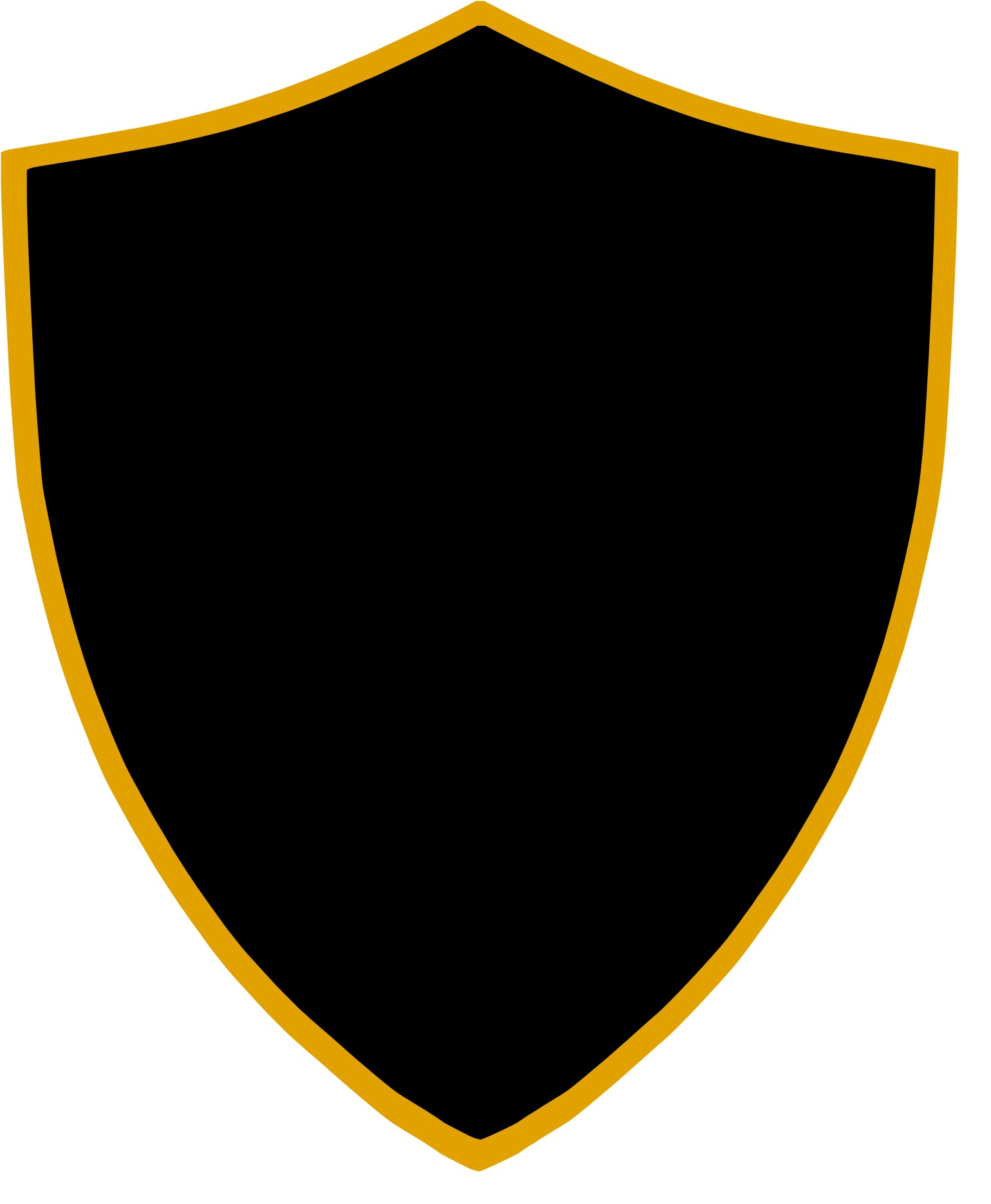 Clipart of the yellow and black shield free image download