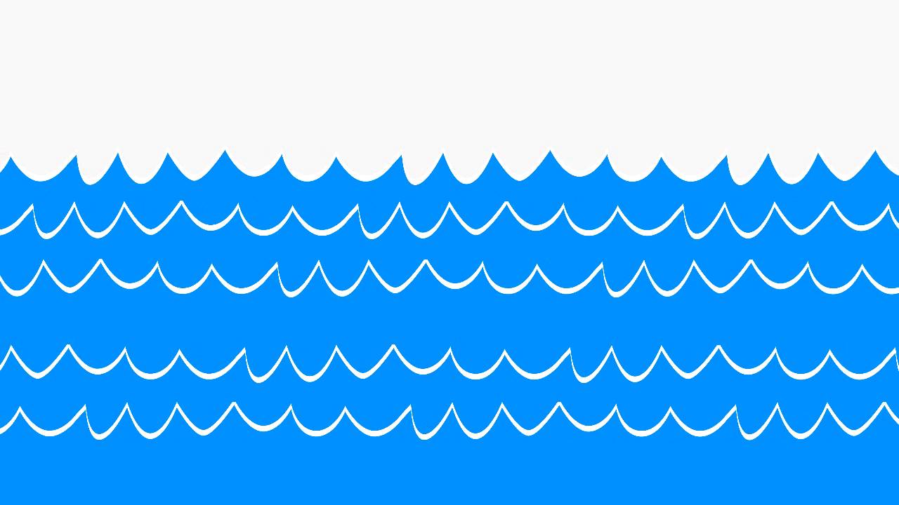 Cartoon Sea Waves Drawing Free Image