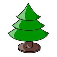 Cartoon Christmas Tree N20