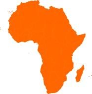 Orange Africa Map clipart