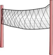 Volleyball Net as a graphic illustration