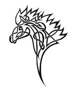 Horse Head Clip Art drawing