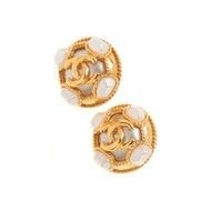 Beautiful Chanel Faux Mabe Pearl Earrings