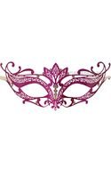 female pink masquerade mask