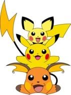 Evolution of Pikachu clipart