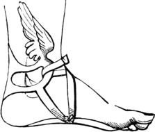 Cartoon Winged Sandals drawing