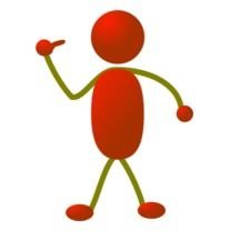 Person Pointing Finger red drawing