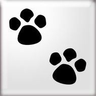 Dog Paw Print Stencil N3