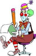 Clown Balloon drawing