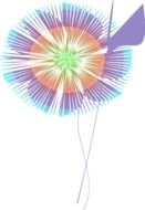 painted colorful fluffy flower