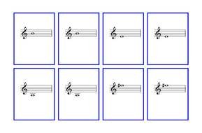 Violin Music Note Flash Cards
