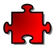 Puzzle Piece red drawing
