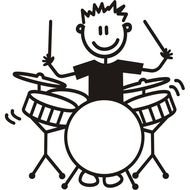 Playing Drums Clip Art N17