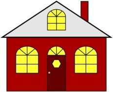 Clip Art of the cartoon house