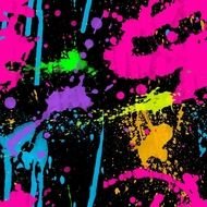 colourful neon splatters