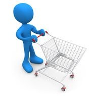 Shopping Cart and man drawing