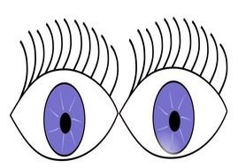 cartoon big purple Eyes, Clip Art