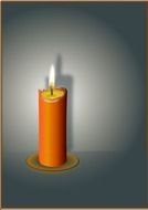 The Candle On Brown drawing