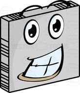 Smiling metal plate clipart
