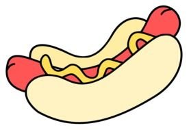 fresh hot dog drawing