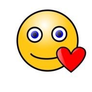 Smiley Face heart drawing