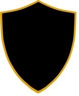 clipart of the yellow and black shield