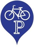 blue bicycle sign