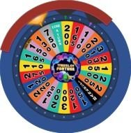 colorful gambling Wheel Of Fortune, drawing