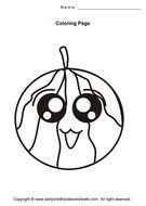 Watermelon Coloring Pages N2