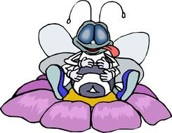 Cartoon Honey Bee as a graphic illustration