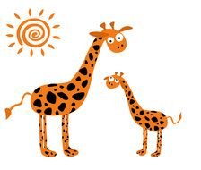 Cartoon Giraffe as picture for clipart