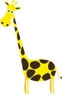 yellow cartoon giraffe