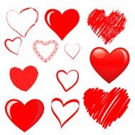 Hand Drawn Red Heart 02 Vector Graphics