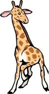Cartoon Giraffe Head drawing