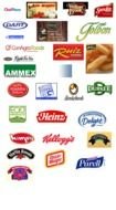 Colorful Food Logos clipart