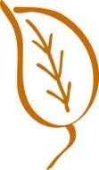 Leaf, simple brown Outline
