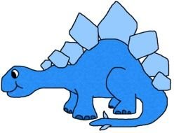 blue dinosaur on a white background