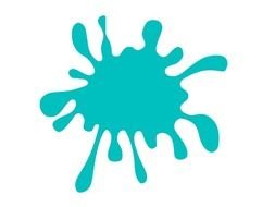 Blue Paint Splatter Clip Art N31