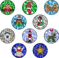 Stained Glass Ornaments drawing