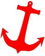 Red Anchor Clip Art N16