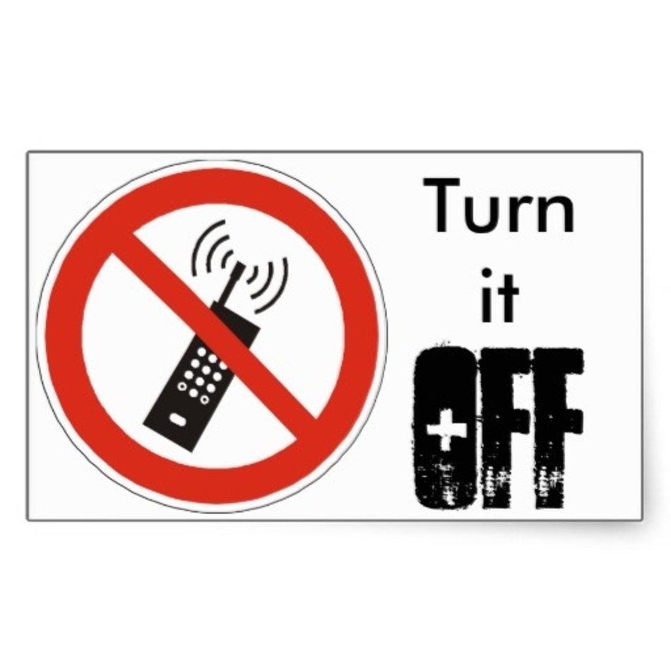 Turn Off Your Cell Phone Sign