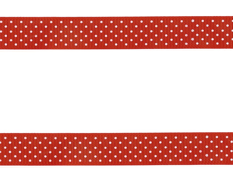 Red And White Polka Dot Border N2