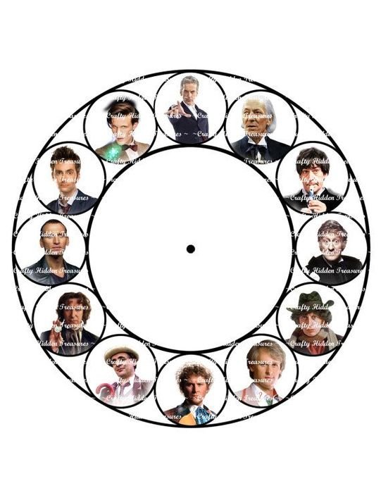 Dr Who 12 Doctors Clock